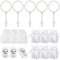 MTLEE 100-teiliges Taufgeschenk-Set enthält 25 Mini-Rosenkranz-Taufgeschenke, 25 Taufgeschenkboxen, 25 weiße Organza-Beutel mit Kordelzug, 25 Dankeschilder für Babyparty, christliche Geschenke