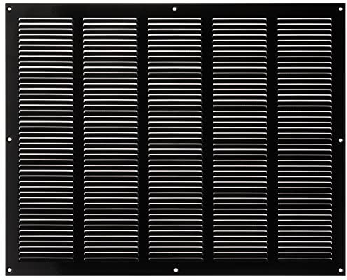 500x400mm Griglie D'Aerazione/Ventilazione in Metallo - Nera Griglia D'aria con Rete Anti Insetti