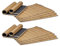 Relaxdays 18 teiliges Tischset, Platzdeckchen aus Bambus, Rutschhemmende Unterseite, Platzset abwischbar, 30 x 45 cm, Natur