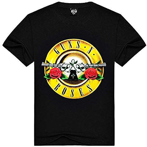 T-Shirt Guns N Roses Femme Homme Musique Roses Pistolets Noir S Icône Band Historique Rock Mode Tendance Alternative Cadeau