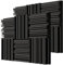 BXI Thick Acoustic Foam Panels, 30 X 30 X 5 cm 12 Pcs Broadband Sound Absorbing Foam, Dense Soundproof Padding Tile, Recording Studio Foam Absorber, Groove Decorative 3D Wall Ceiling Panel