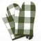 Set di guanti da forno, 2 guanti da forno a quadretti verdi, in 100% cotone, pratici, guanti da cucina, resistenti al calore