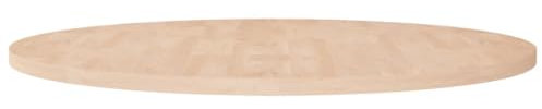 vidaXL Runde Tischplatte Massivholzplatte Eichenplatte Holzplatte Platte Ersatztischplatte Ø90x2,5cm Unbehandeltes Massivholz Eiche