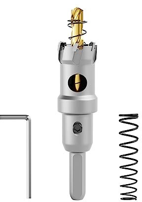 CSOOM Scie-cloche en carbure de tungstène haute performance, coupe-trous TCT. Acier inoxydable et grille métallique sont le choix idéal (21mm)