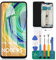 Reemplazo de pantalla para Xiaomi Redmi Note 9s para Redmi Note 9 Pro LCD Didsplay para Redmi Note 9 Pro Max digitalizador Asamblea para Xiaomi Note 10 Lite pantalla táctil (con marco, verde)
