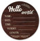 Ankündigungsschild Baby aus Holz, 15cm Durchmesser Hello World Schild Meilenstein Karten für Baby Neues Baby Schilder Holz für Krankenhaus Kindergarten Frischgebackene Eltern Babyparty (Braun)