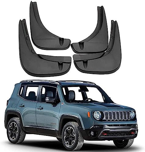 SaVgu Parafango Parafango for Auto Custom Car Parafango Anteriore e Posteriore Paraspruzzi for Jeep Renegade 2014-2020 Kit di coperture paraspruzzi dedicato Accessori Auto, 4 Pezzi