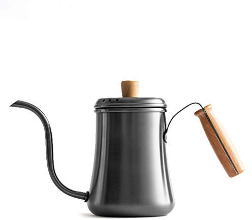 Bollitore da caffè 4 tazze 200 ml moka top caffettiera in acciaio inox macchina per caffè espresso espresso caffettiera moka pentola bollitori piano cottura (colore: argento, dimensioni: 200 ml) (nero