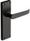 Designer Levers - Victorian Straight Lever Door Handles - Matt Black - 1 Pair - Latch Door Handle - Interior Use - Long Latch
