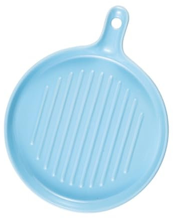 LIFKOME Keramikplatte Ofen Griff Backform Keramik Schale Backen Flache Platte Backplatte Runde Form Küche Party Gebrauch