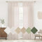 Woaboy Leinen Gardinen Vorhänge Wohnzimmer Leinenoptik Halbtransparent Schlaufenschal mit Bleiband Fensterschal Schlafzimmer Modern Stores Gardine 2er Set 140x225cm (BxH) Weiß