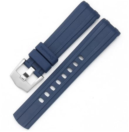 PURYN Ersatz-Uhrenarmband für Omega Seamaster 300, gebogenes Ende, fluoreszierendes Gummi-Silikon-Armband, Edelstahl-Schnalle, 20 mm, 20 mm, Achat