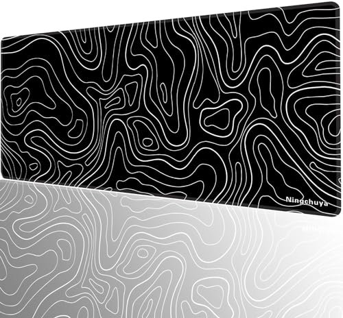 Ningchuya Mauspad, 600 x 300 mm Gaming Mousepad, Groß Tischunterlage verbessert Geschwindigkeit und Präzision Rutschfeste Mausmatte für PC, Büro, Laptop, Computer (60x30HeiXianEU)