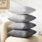 Softalker Cord Kissenbezug 50x50 Grau 4er Set Kissenhülle Kissenbezüge Dekokissen Sofakissen Couchkissen Cushion Covers Winter Herbst Deko für Sofa Wohnzimmer Bett Büro Balkon Aesthetic Zimmer Decor