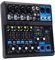 USKI Mezclador de Audio Profesional Mezclador de de 6 Canales Consola de Mezcla de Sonido portátil Interfaz USB Entrada de computadora 48V Monitor Fantasma Grabación de(AS-08)