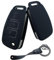 Baisirui Coque Clé Compatible avec Etui Clef Audi A1 A3 A4 TT Q2 Q3 Q5 Protection Clé de Voiture Accessoires (B-Noir)