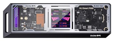 DOCKCASE & CHIZHA Smart M.2 NVMe SSD-Gehäuse, 10s Schutz vor Schreibdatenverlust, 15W Zusatzstrom, USB 3.2 Gen 2 10 Gbit/s, für NVMe PCIe 2230/2242/2260/2280, M-Key & B+M-Key, UASP-Unterstützung