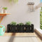 Homgoday Fioriera Giardino a Recinzione Nera 100x30x30cm Massello Pino, Fioriera Grigliato per Giardino, Fioriera da Esterno,Fioriera Balcone