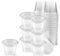 CHEF ROYALE 50pcs Shot Glasses-Disposable Shot Glasses with Clear lids - 30ml- Clear Disposable Shot Glasses - Ideal for All Events (50)