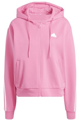 Adidas Future Icons Three Stripes Full Zip Hoodie Haut de survêtement à Capuche, Pulmag, m Femme