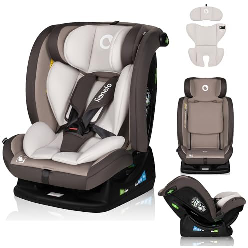 LIONELO AART I-SIZE Autositz für Kleinkinder 40-150 cm, Montage mit Sicherheitsgurten, Kopfstützen- und Neigungsverstellung, Lendenwirbel- und Verkleinerungseinsatz, R129 i-Size Standard