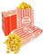 TayBong Popcorn Tüten, 150 Stück, Rot-Weiß, 9 x 6 x 21 cm, Wegwerfbar, Papiertüten, Kopffalt, Stand-up, Ideal für Kino, Partys & mehr