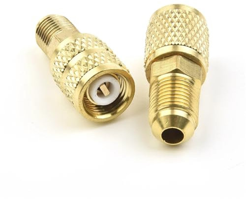KE88FENG Adaptateur de Charge de réfrigération for climatiseur R410a 2 pièces 5 16 SAE F coupleurs Rapides vers 1 4 SAE M Flare 5 16 SAE M vers 1 4 SAE