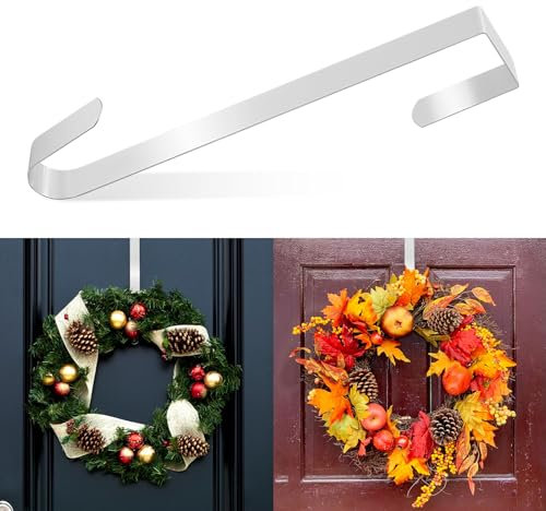 2 Stück Weihnachtskranz Haken Haustür Kranz Haken Haustür Kranz Haken Kranz Dekoration Haken Dekorative Haken (Weiß, 30.5 cm)