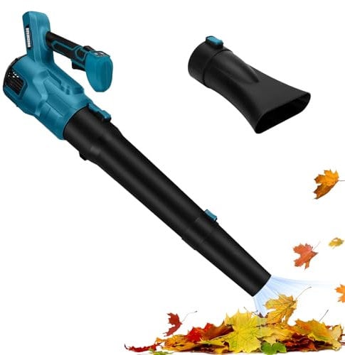 Souffleur sans Fil 21 V Compatible avec Makita, Moteur sans balais, Volume d'air Maximal de 780 m³/h, 3 Vitesses réglables, Mode Turbo Unique, souffleur d'entretien de Jardin