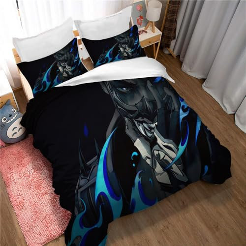 Ste-X Valorant Bettwäscheset Aus ägyptischer Baumwolle, Bettbezugset, Weiches Queensize-Bettlaken, Steppdeckenbezug (Valorant 03,200x200cm)