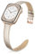 Tuocal Bracelet fin en cuir véritable compatible avec Apple Watch 38 mm, 40 mm, 41 mm, 42 mm (Series 10) - Bracelet fin en cuir véritable pour iWatch séries 10 9 8 7 6 5 4 3 2 1 SE Femme, Cuir