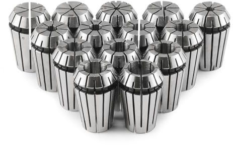 HOZLY 14PCS ER20 Spring Collet Set for CNC Engraving Milling Lathe Chuck Tool Size includes:1/16,3/32,1/8, 5/32,3/16,7/32, 1/4,9/32, 5/16,11/32,3/8,13/32,7/16,1/2(ER20)