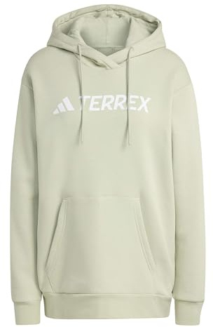 adidas Women's Terrex Multi Large Logo Hoodie, Halo Green, L