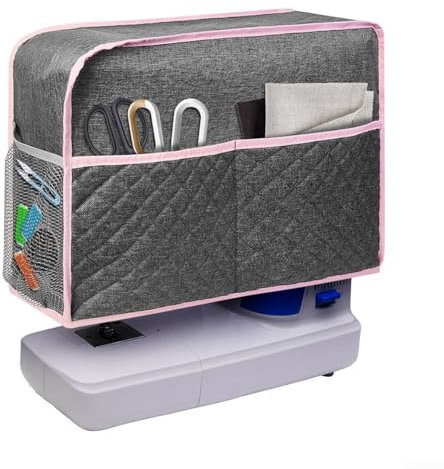 Staubschutz für Nähmaschinen mit Aufbewahrungstaschen, Schutzhülle für Standard-Haushaltsmaschinen, 43,2 x 30,5 x 17,8 cm (grau)