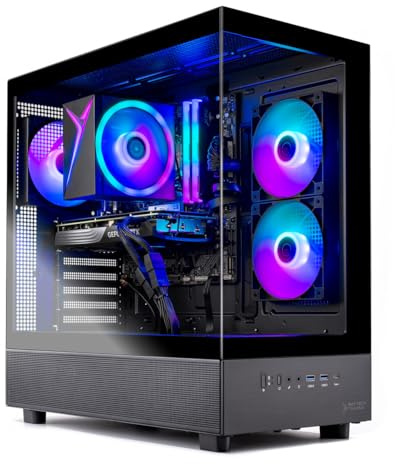 Skytech Azure Gaming PC Intel i5 14400F 2.5GHz (4.7GHz Turbo) NVIDIA RTX 5060 Ti 16GB 1TB NVMe SSD 16GB DDR5 RAM 6000 650W Gold PSU WLAN Win 11