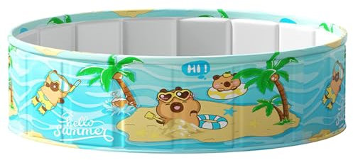 Fyrdyn Aufblasfreier Swimmingpool - Verschleißfester Klapppool | PVC Wasserdicht Tragbar Platzsparend Für Wasserspaß Im Garten