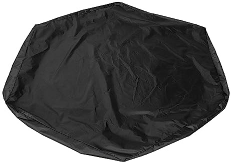 Sandbox Cover Durable Hexagon Protective Pool for Outdoor Garden (Black)