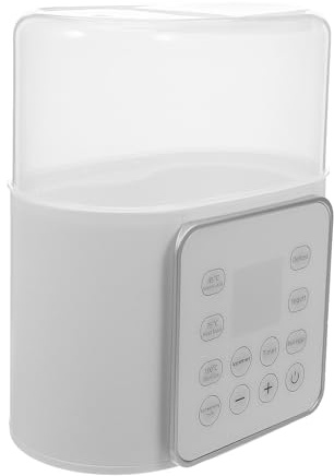 Warmhm Chauffe-Biberon Double Portable Blanc 220V Ue Thermostat à Lait pour Bébé Chauffage Rapide et Constant Compatible Biberons Standards pour Voyages et Alimentation Continue