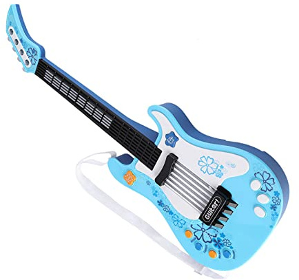 ZASCHMOY Basso Elettrico Multifunzionale per Bambini, Strumento Rosa, Adatto a Bambini Dai 3 Anni in su, 4 modalità di Gioco (BLUE)