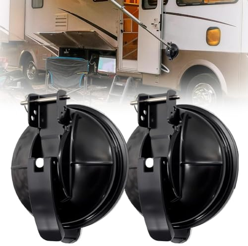 Peelanmall Lot de 2 supports de toile d'auvent, crochets de fixation à ventouse avec crochet en S, support à ventouse extra résistant pour camping-car, camping-car, caravane, auvents latéraux, tentes