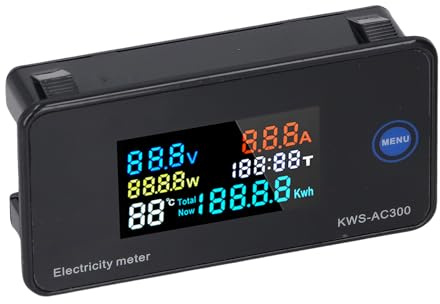 XUMIUZIY Multimètre AC Tension Courant Puissance Compteur d'énergie 0-30KW, 50-300V 0-100A 0.01-19999Kwh Transformateur
