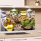 GRAZDesign Spritzschutz Glas für Küche Herd, Bild-Motiv grün Kräuter Gewürze Provinz mediterran, Küchenrückwand Glas Küchenspiegel Glasrückwand / 80x50cm