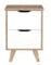 Forte VANKKA Kommode mit 2 Schubladen, Holzwerkstoff, Planked Eiche/Weiß, B x H x T: 45 x 63,9 x 42 cm