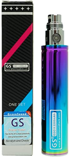 FOXFIVES GS Ego II 2200mah Huge Capacity Battery Edition Rainbow Multicolour Colourful Nicotine Free Empty Device