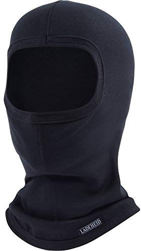 Ladeheid Sturmhaube Winter Skimaske für Herren und Damen Silverplus Thermoaktiv Balaclava Komfort Ideal für Ski Sturmmaske Motorrad Fahrrad LA-127 (Schwarz, XS/S)