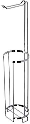 Croydex Free Standing Chrome Toilet Roll Holder, 5 Year Rust Free Guarantee, Silver