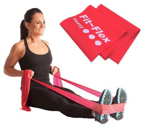 Fit-Flex Resistance Exercise Band - 2m Length - 3 Flex Options – Pilates, Yoga, Rehab, Stretching, Strength Training