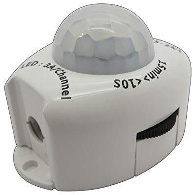 PB-Versand® Détecteur de mouvement infrarouge LED 12 V CC Capteur de mouvement PIR pour bande LED / ampoule 12 V 4 A – PB-Versand® (avec fiche creuse)