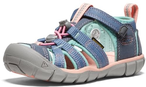 KEEN Mixte enfant Seacamp 2 Cnx Sandale, Bleu Flint Stone Ocean Wave, 35 EU