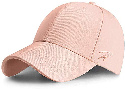 HASAGEI Baseball Cap Herren Damen Basecap Baseball Kappe Reine Farbe Baseboard Baseballkappe Cotton Cap für Tennis Golf Reisen (Rosa)